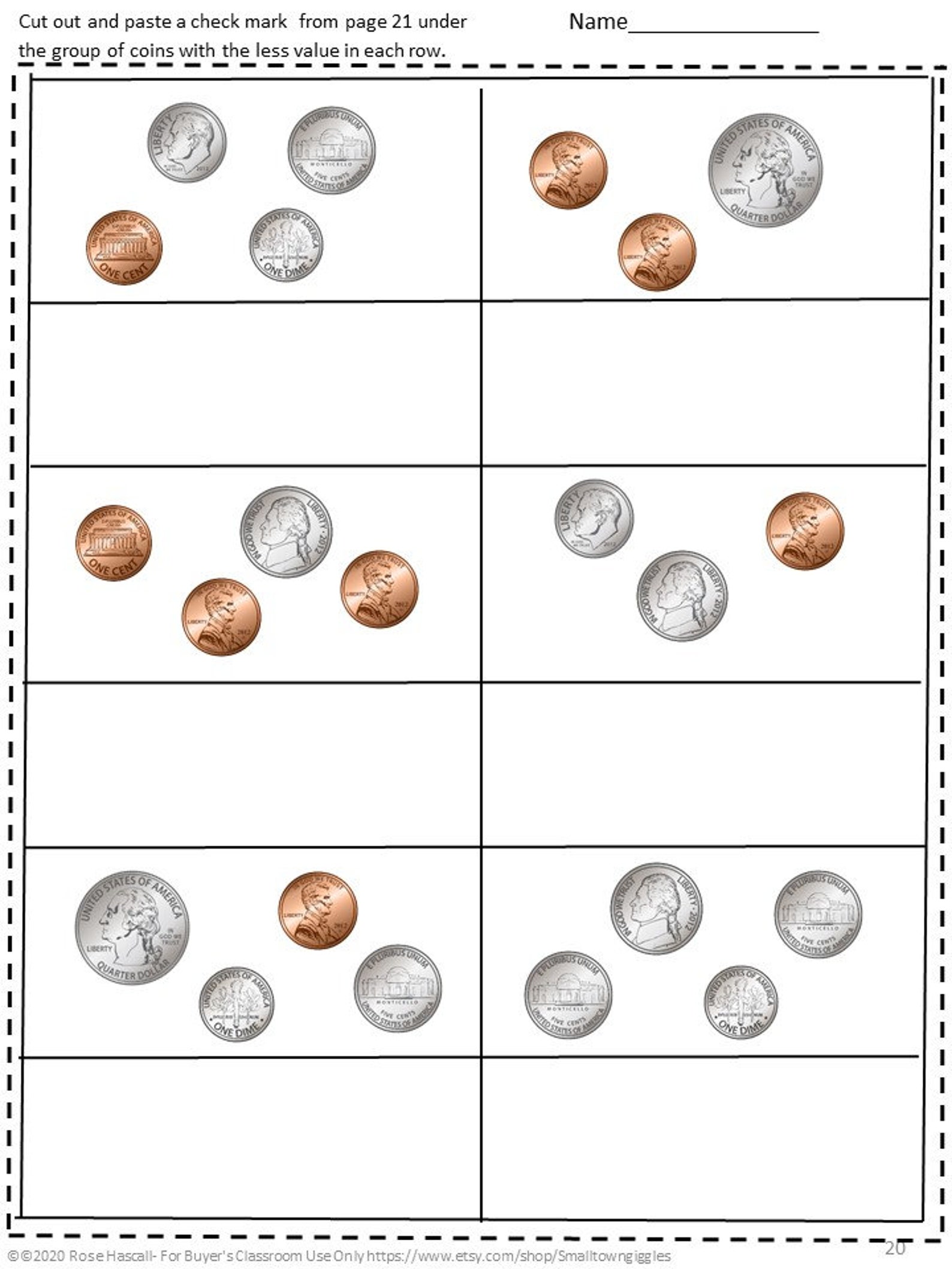 Coins Interactive Activities Counting Coins Identifying Coins Special