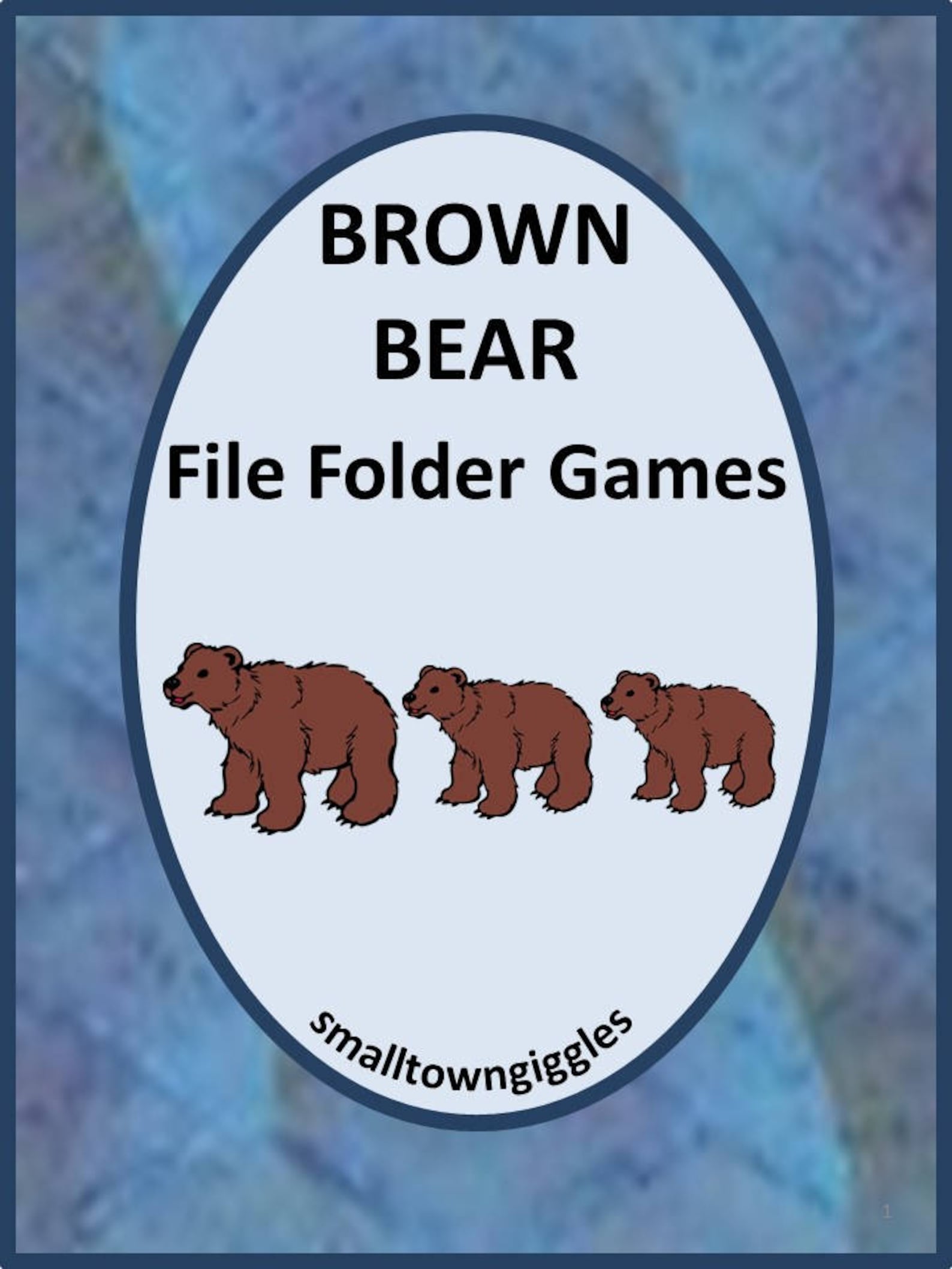 Brown Bear Brown Bear File Folder Games Math and Literacy Preschool