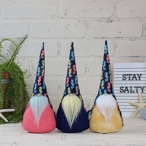 Sea horse Gnome, beach decor, summer decor, tomte