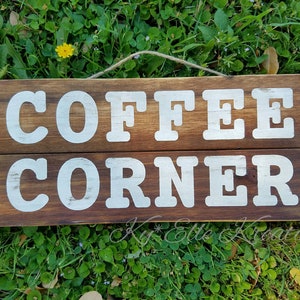 Coffee sign, kitchen decor, wood sign, coffee decor