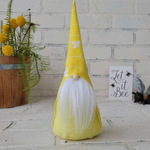 Bee Gnome, tomte, honey bee, bee decor