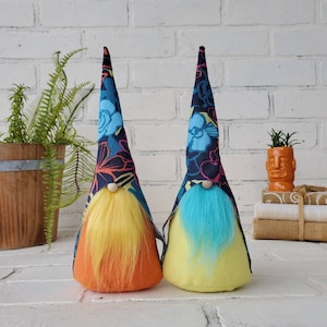 Hawaiian gnome, luau decor, Tomte, Nisse, beach Gnome