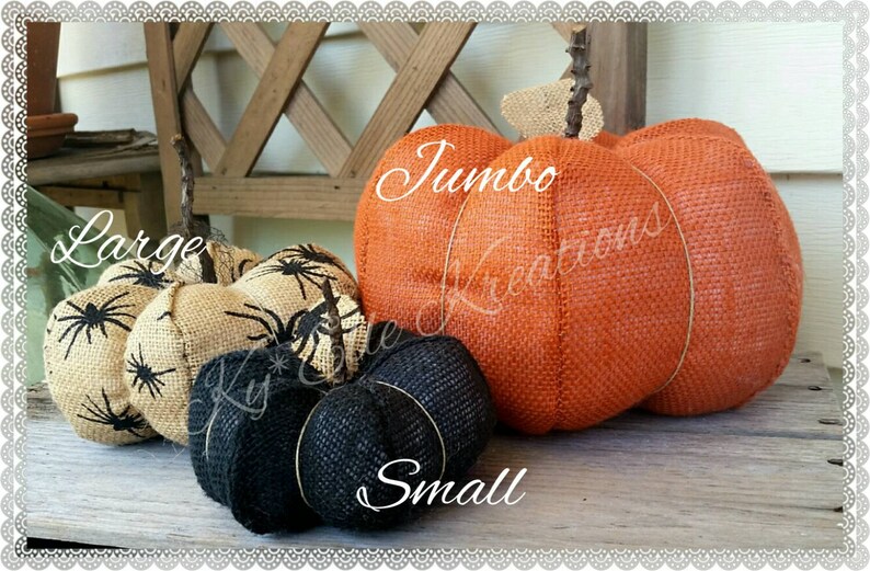 Burlap Pumpkins Halloween Decor Fabric Pumpkins Table Decor Etsy