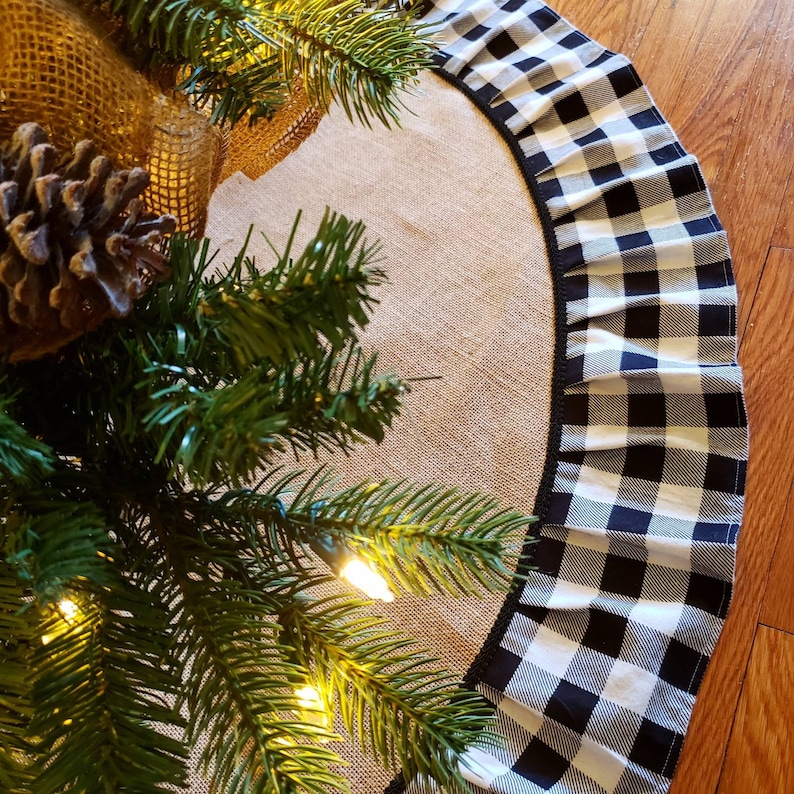 Buffalo Plaid Tree Skirt Christmas Tree Skirt Christmas Etsy