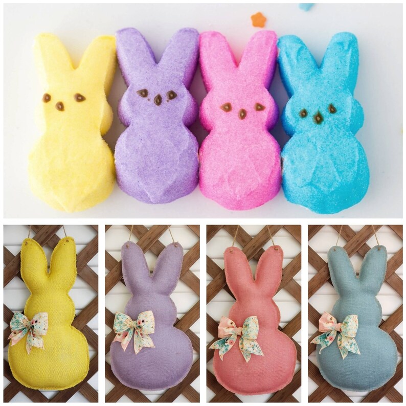 Peep Bunny Door Hanger easter decor Easter Bunny Bunny Door Hanger
