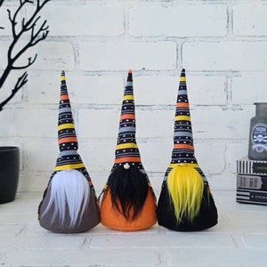Halloween polka dot gnome, halloween Decor, Nisse Gnome