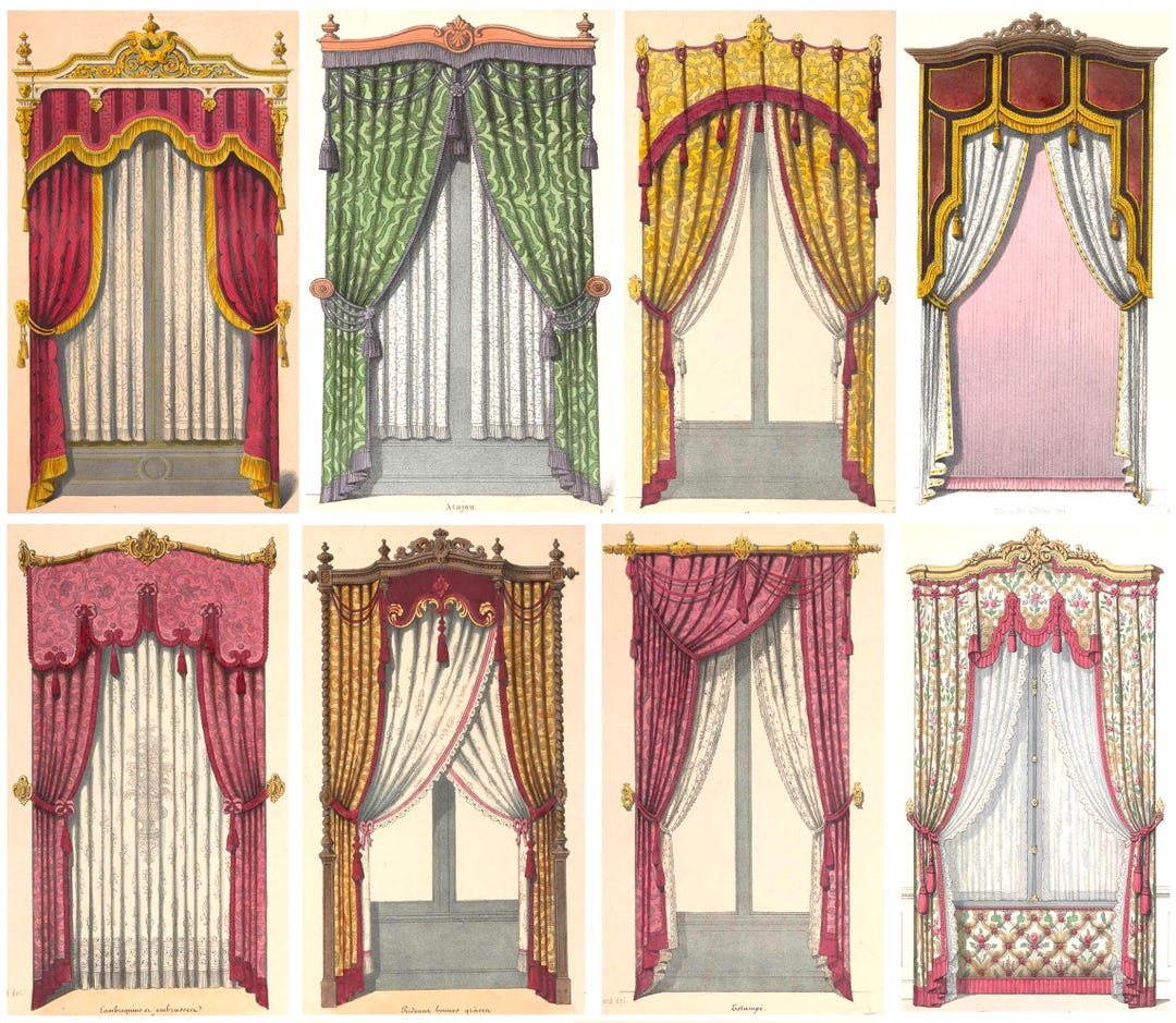 Regency Window Cotton Fabric Panel, ATC Size Images, Slow Stitching - Etsy