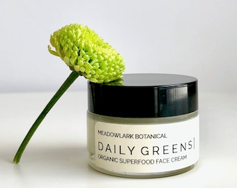 Daily Greens Superfood Face Cream  | Organic + Vegan | 1.5 fl oz glass jar