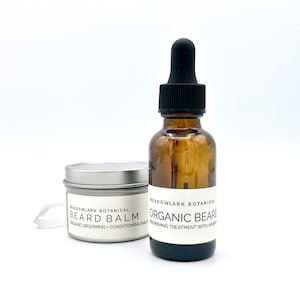 Organic Beard Oil & Balm Gift Set for Men