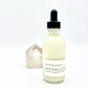 Naturally Clear Organic Face Serum - with Niacinamide, MSM & Hyaluronic Acid | Glass Bottle | 1.5 fl oz