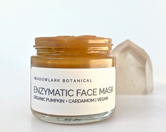 Pumpkin Facial Mask + Gentle Enzyme Peel with Turmeric & Cardamom | Organic + Vegan