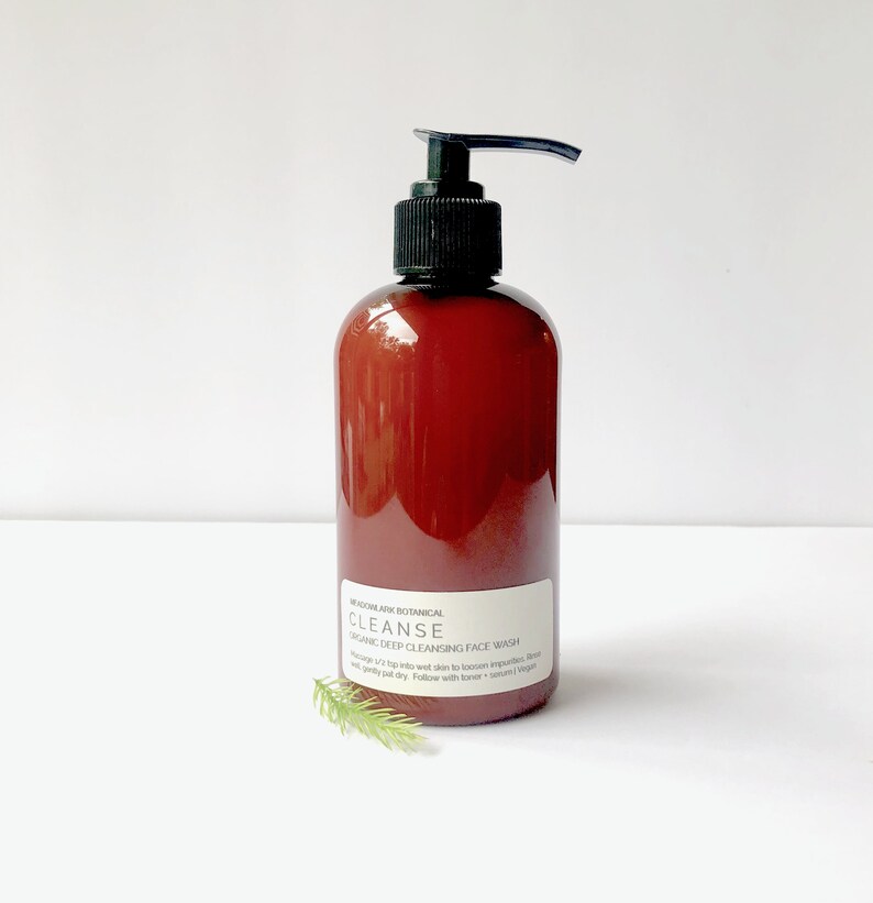 Organic Facial Cleanser for Acne & Combination Skin Vegan Etsy