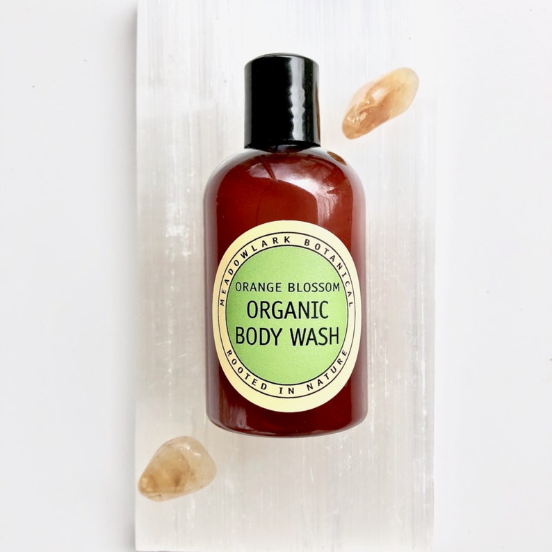 Hydrating Orange Blossom Neroli Body Wash with Raw Local Honey Moisturizing Gentle Cleanser image 4