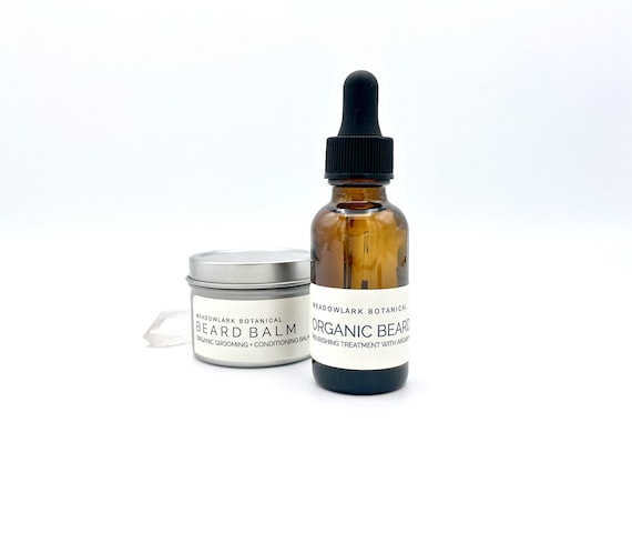 Valentine's Day for Men - Organic Beard Oil & Balm Gift Set | Softens, Hydrates and Grooms All Hair Types