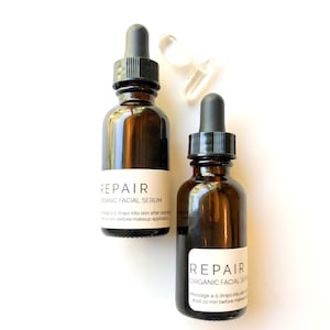 REPAIR | Organic Facial Serum Oil with Moringa, Sea Buckthorn & Active Botanicals | 1.5oz glass bottle