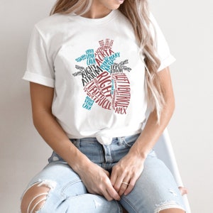 Heart Anatomy Shirt, Heart Anatomy Womens Nursing School Shirt, Nursing Student Anatomical, Mens, Ladies, Summer 2022, Unisex Shirt