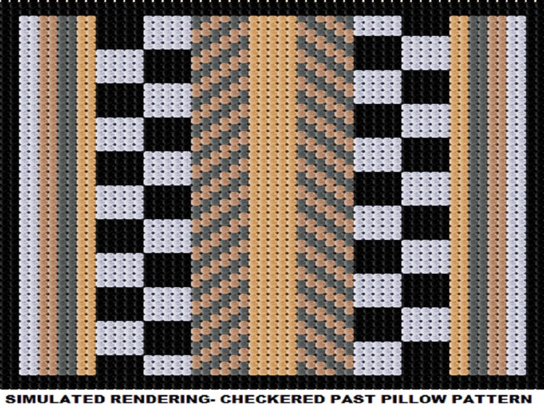 Checkered 7.pdf Checkered Past, Latch Hook Rug Pillow Pattern, DIY Latch Hook Rug Kit ...