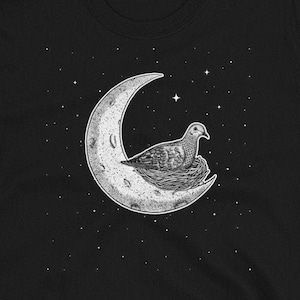 Mourning Dove in Crescent Moon–Short-Sleeve Unisex T-Shirt