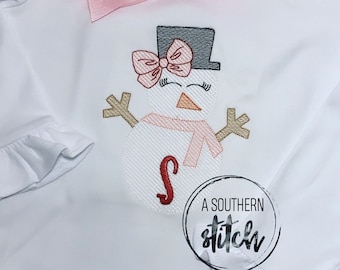 Girl Frosty Sketch / Camisa de Navidad / Camisa de Navidad / Camisa de muñeco de nieve
