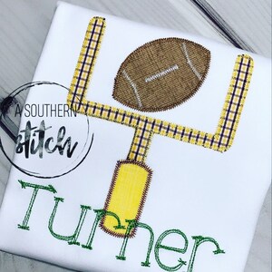 Football Goal Post Applique | Go Team