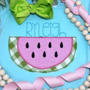 Watermelon Applique | Summer Watermelon Shirt | Girl Shirt | Applique