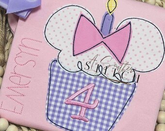 Zauberhaftes Öhrchen Cupcake Birthday Shirt | Vintage Geburtstag | Cupcake-Party-Shirt | jedem Alter