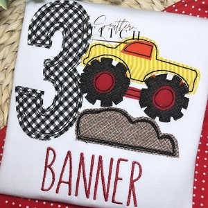 Monster Truck Birthday Party Shirt | Any age | Third Birthday Monster Truck Party