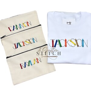 Back to School Shirt + Pencil Pouch Bundle | Monogrammed Pencil Pouch | Back to School Supplies | Monogram