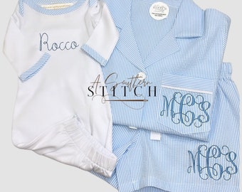 Mommy + Baby Boy Hospital Set | Mommy Hospital Set | Baby Gown | Baby Boy