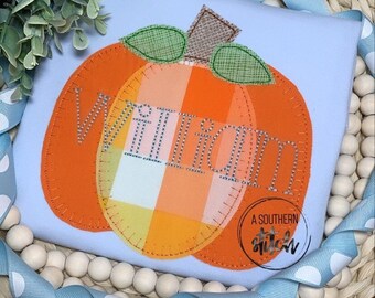 Pumpkin Applique / Camisa de otoño / Camisa de boy pumpkin Applique