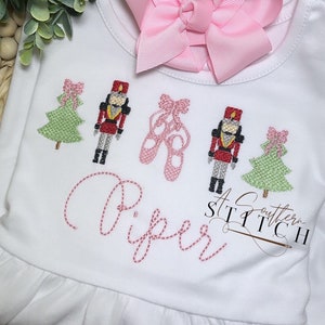 Nutcracker + Ballet Shoes Sketch | Christmas Shirt | Holiday Outfit | Christmas Nutcracker