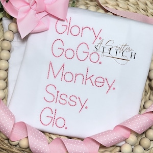 Custom Girl Nickname Embroidered Shirt | Vintage Stitch