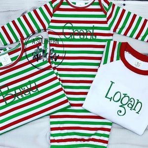 Christmas Monogram Shirt Romper or Raglan | Christmas Raglan Shirt | Holiday Shirt | Christmas Monogram