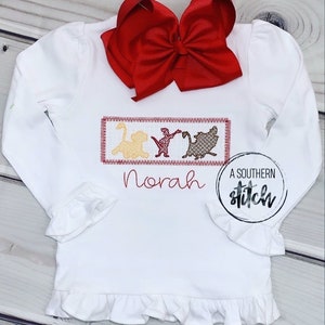 African Lion Trio Faux Smock Shirt, Bubble or Romper