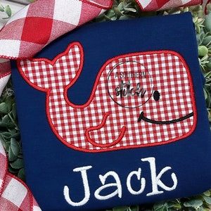 Whale Appliqué | Beach Summer Applique | Summer Shirt