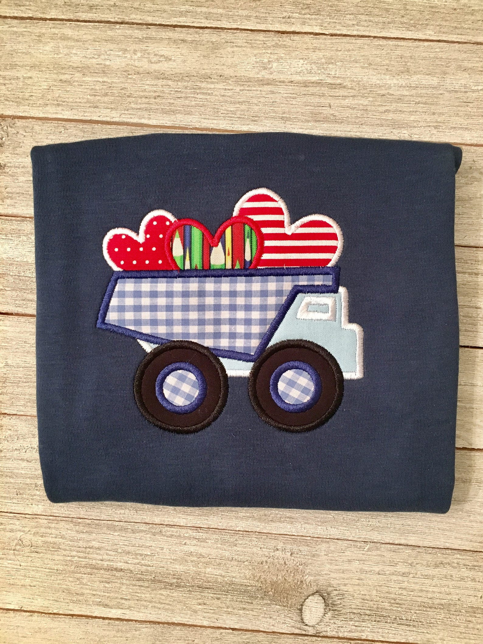 Dump truck hearts appliqu valentines day dump truck etsy Dump truck hearts appliqu valentines day dump truck etsy