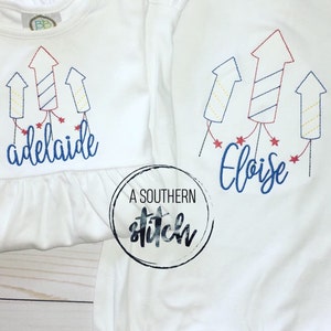 Fourth of July Fireworks Sketch | Fireworks | Monogram