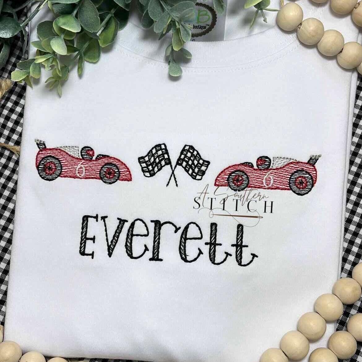 Racing Birthday Boy Shirt bubble or romper Racing Birthday Race Car Party
