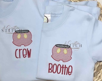 Boy Mouse Pants Mini embroidery + Name