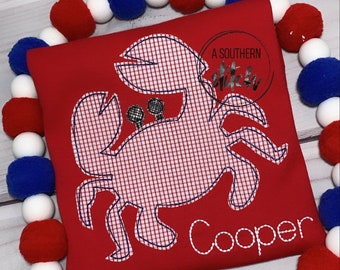 Crab Appliqué | Beach Summer Applique | Under the Sea | Summer Shirt