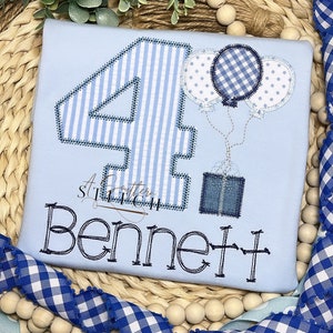 Fourth Appliqué Birthday Party Shirt | Fun Birthday Shirt | 4th Birthday Shirt | Appliqué