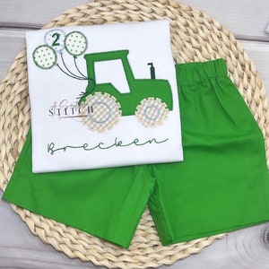 Tractor Birthday Party Shirt | Appliqué | Vintage Tractor Birthday