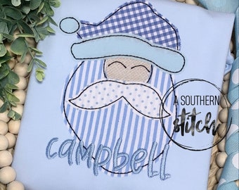 Apliques de Papá Noel / Camisa navideña / Camisa navideña / Apliques navideños