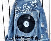 Vintage denim record jacket