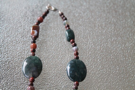Vintage Handmade stone necklace - image 6
