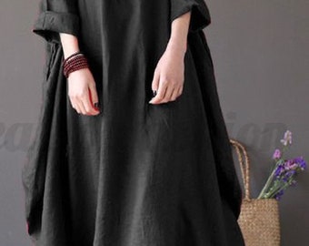 Black free flowing kaftan