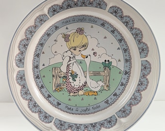 Vintage Precious Moments Make A Joyful Noise Dinner Plate