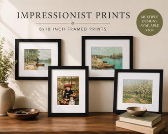 Choose Your Impressionist Framed Print of the River Seine in Paris, France | Wall Art 8X10 | Monet Renoir Sisley Morisot Seurat