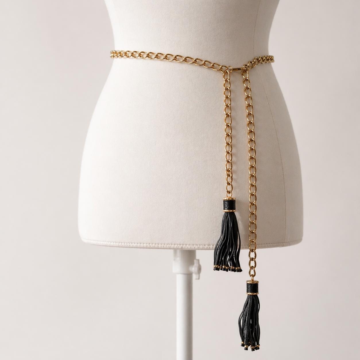 VTG 80s M Wide Black Leather Gathered Waist Belt Abstract Gold Buckle Statement Wide Belts for Women Fashion Elastic Belt for Dresses  main image 4