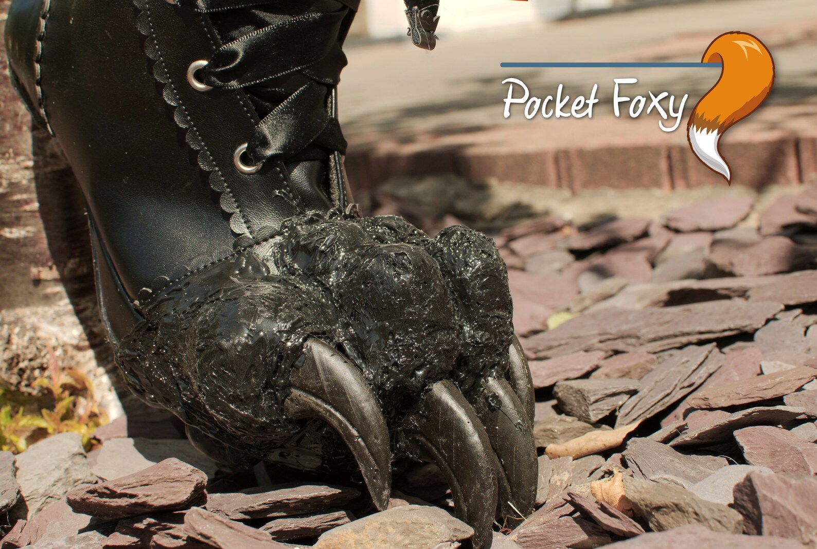 black platform boots wolf